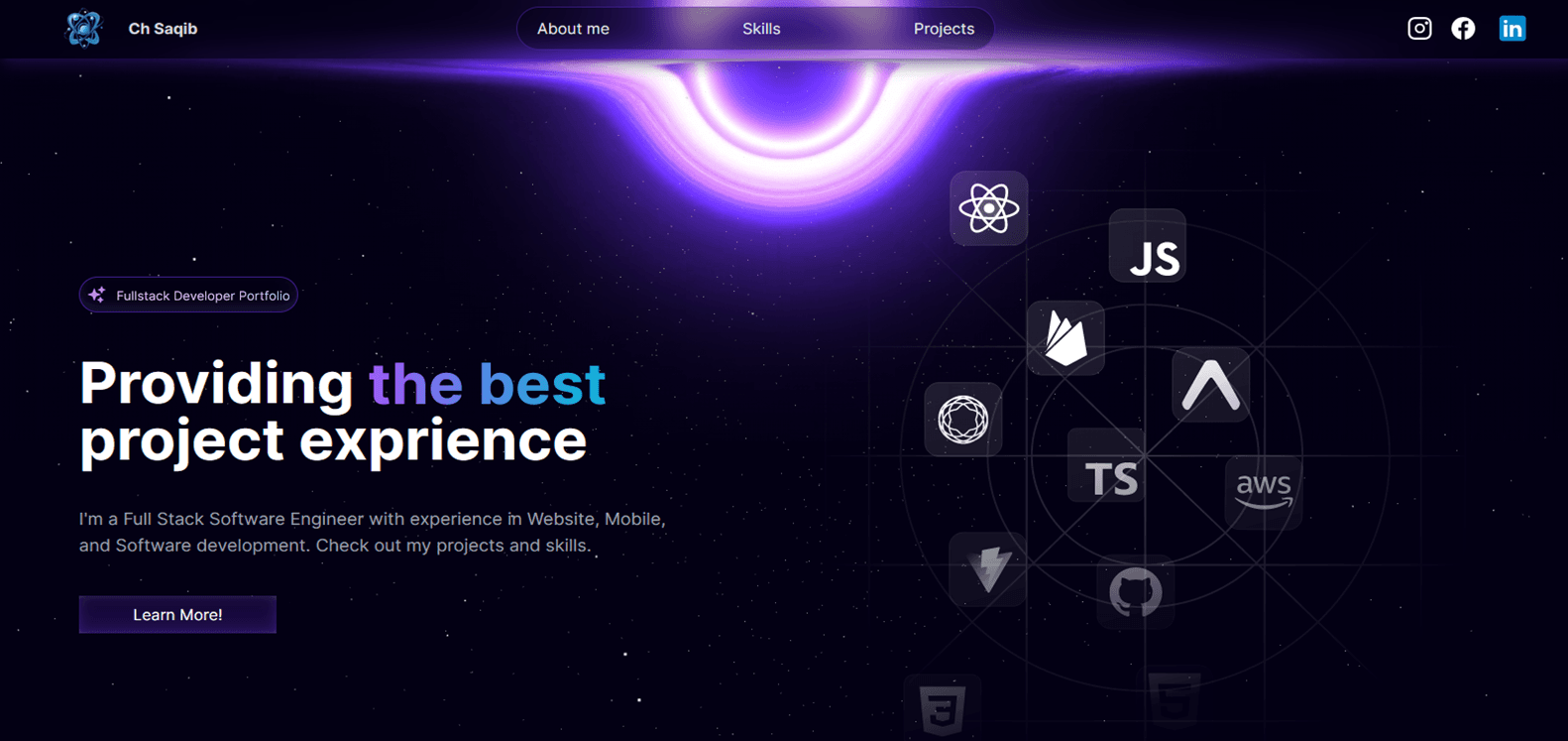 Space Themed Website